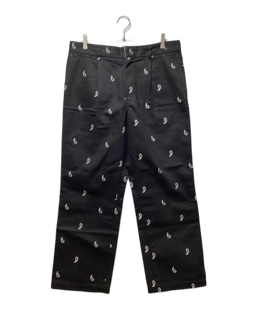 WACKO MARIA（ワコマリア）WACKO MARIA (ワコマリア) Dickies (ディッキーズ) ペイズリーワークパンツ ブラック サイズ:Lの古着・服飾アイテム