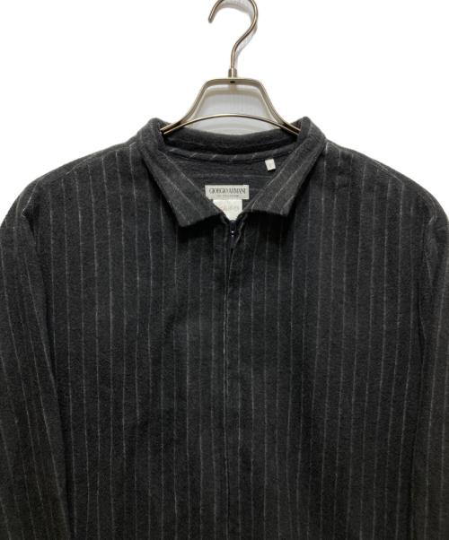 GIORGIO ARMANI（ジョルジオアルマーニ）GIORGIO ARMANI (ジョルジオアルマーニ) ジップアップ フリースシャツ グレー サイズ:Lの古着・服飾アイテム