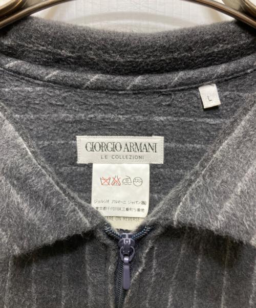 GIORGIO ARMANI（ジョルジオアルマーニ）GIORGIO ARMANI (ジョルジオアルマーニ) ジップアップ フリースシャツ グレー サイズ:Lの古着・服飾アイテム