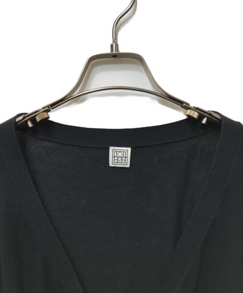 toteme（トーテム）toteme (トーテム) コットンニットカーディガン ブラック サイズ:XSの古着・服飾アイテム