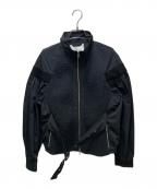 3.1 phillip limスリーワンフィリップリム）の古着「RECYCLED TECH POLY JACKET W SMOCKING(リサイクルドテックポリジャケットダブルスモーキング)　」｜ブラック