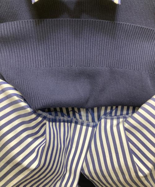 sacai（サカイ）sacai (サカイ) Cotton Poplin x Knit Pullover/コットンポプリンニットプルオーバー ブルー サイズ:1の古着・服飾アイテム