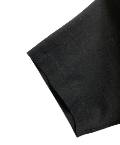 sacai（サカイ）sacai (サカイ) シフォン切替 フロントプリント レイヤードカットソー ブラック サイズ:2の古着・服飾アイテム
