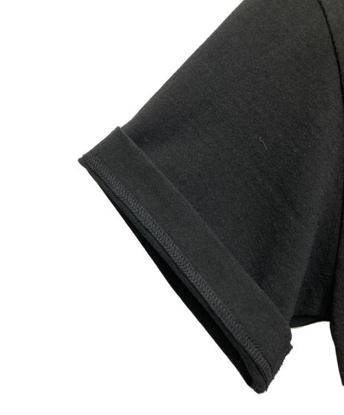sacai（サカイ）sacai (サカイ) シフォン切替 フロントプリント レイヤードカットソー ブラック サイズ:2の古着・服飾アイテム