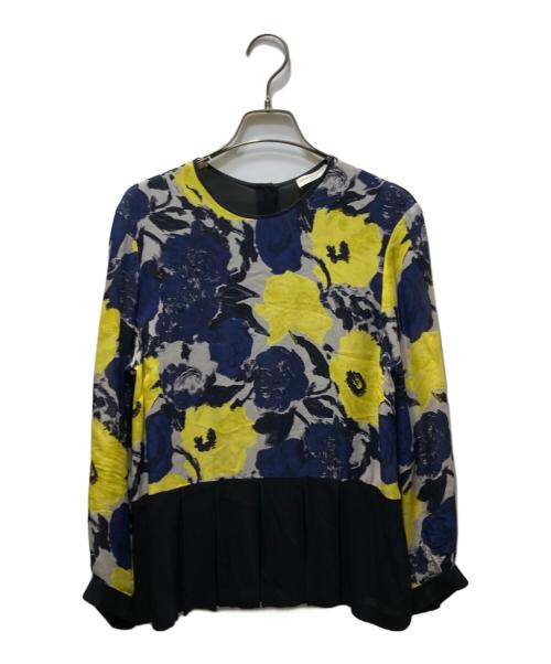 DRIES VAN NOTEN（ドリスヴァンノッテン）DRIES VAN NOTEN (ドリスヴァンノッテン) フラワープリント シルクブラウス 42-158-10-096257 ブラック サイズ:実寸参照の古着・服飾アイテム
