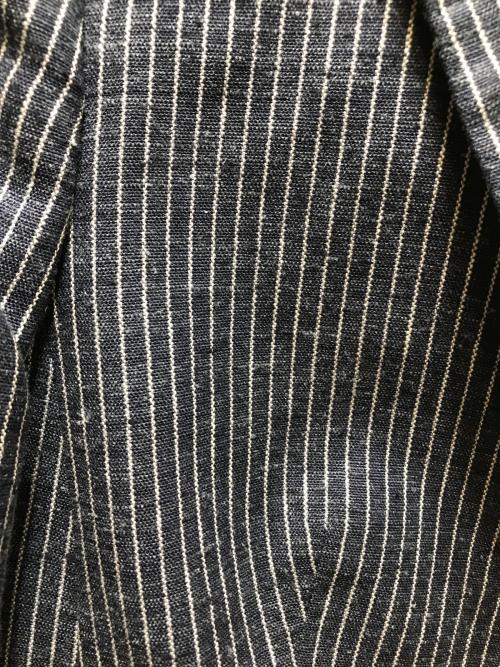 kiton（キートン）kiton (キートン) リネン×シルク ストライプ テーラードジャケット ネイビー サイズ:40の古着・服飾アイテム