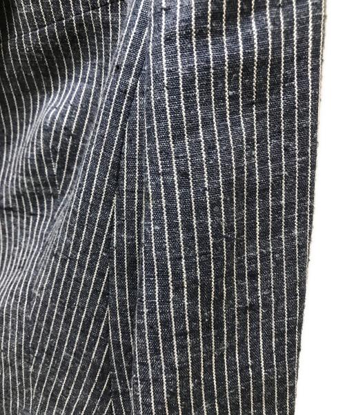 kiton（キートン）kiton (キートン) リネン×シルク ストライプ テーラードジャケット ネイビー サイズ:40の古着・服飾アイテム