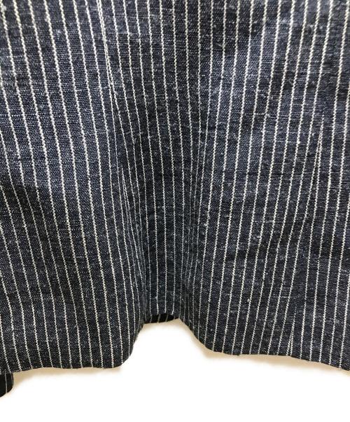 kiton（キートン）kiton (キートン) リネン×シルク ストライプ テーラードジャケット ネイビー サイズ:40の古着・服飾アイテム