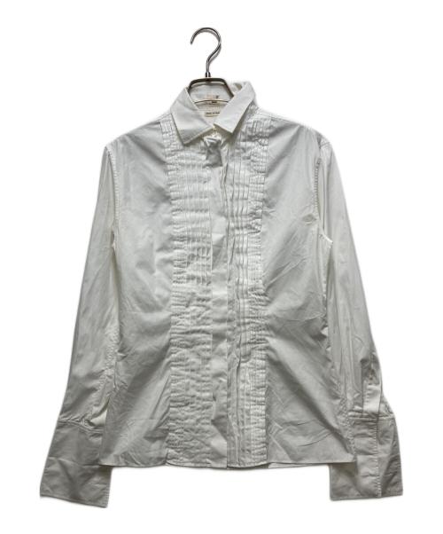 HERMES（エルメス）HERMES (エルメス) フリルシャツ　フランス製 ホワイト サイズ:36の古着・服飾アイテム