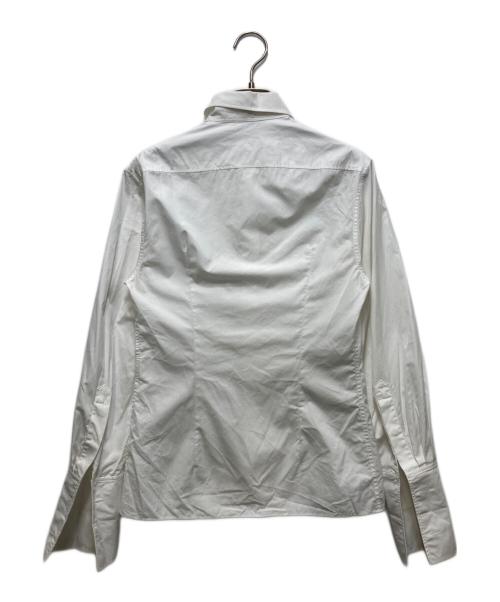 HERMES（エルメス）HERMES (エルメス) フリルシャツ　フランス製 ホワイト サイズ:36の古着・服飾アイテム
