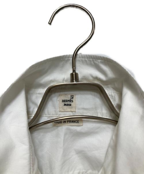 HERMES（エルメス）HERMES (エルメス) フリルシャツ　フランス製 ホワイト サイズ:36の古着・服飾アイテム