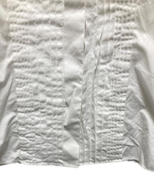 HERMES（エルメス）HERMES (エルメス) フリルシャツ　フランス製 ホワイト サイズ:36の古着・服飾アイテム