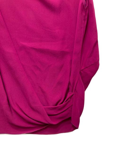 HERMES（エルメス）HERMES (エルメス) シルクノースリーブブラウス ショッキングピンク サイズ:34の古着・服飾アイテム