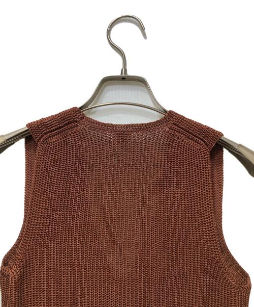 HERMES（エルメス）HERMES (エルメス) Vネックニットベスト ブラウン サイズ:34の古着・服飾アイテム