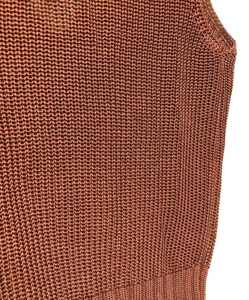 HERMES（エルメス）HERMES (エルメス) Vネックニットベスト ブラウン サイズ:34の古着・服飾アイテム