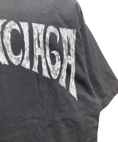 BALENCIAGA（バレンシアガ）BALENCIAGA (バレンシアガ) HAND DRAWN TSHIRT / バックプリント モックネックTシャツ ブラック サイズ:XSの古着・服飾アイテム