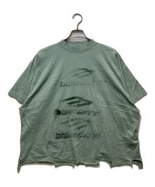 BALENCIAGA（バレンシアガ）の古着「DIY Imprint Cropped T-Shirt/ インプリントクロップドティシャツ」｜グリーン