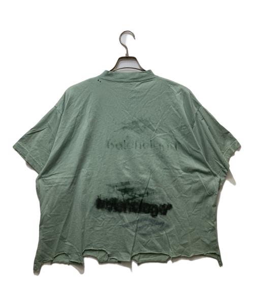 BALENCIAGA（バレンシアガ）BALENCIAGA (バレンシアガ) DIY Imprint Cropped T-Shirt/ インプリントクロップドティシャツ グリーン サイズ:2の古着・服飾アイテム