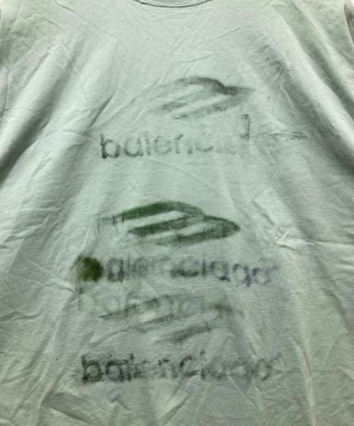 BALENCIAGA（バレンシアガ）BALENCIAGA (バレンシアガ) DIY Imprint Cropped T-Shirt/ インプリントクロップドティシャツ グリーン サイズ:2の古着・服飾アイテム