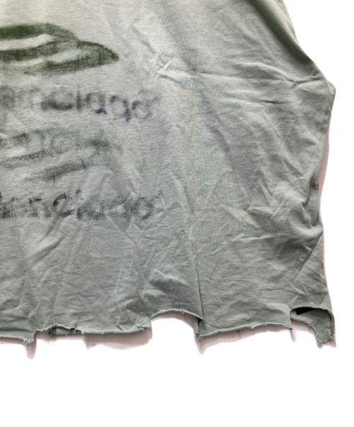 BALENCIAGA（バレンシアガ）BALENCIAGA (バレンシアガ) DIY Imprint Cropped T-Shirt/ インプリントクロップドティシャツ グリーン サイズ:2の古着・服飾アイテム