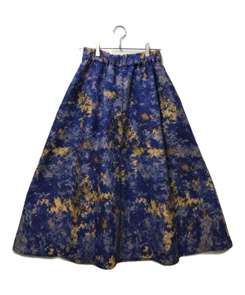 Sov.（ソブ）Sov. (ソブ) ラメジャガードボリュームスカート 0302-110-234A ブルー サイズ:38の古着・服飾アイテム