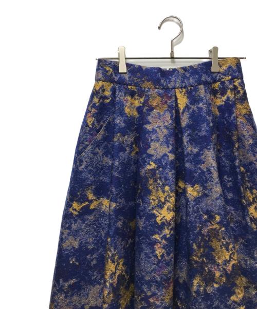 Sov.（ソブ）Sov. (ソブ) ラメジャガードボリュームスカート 0302-110-234A ブルー サイズ:38の古着・服飾アイテム