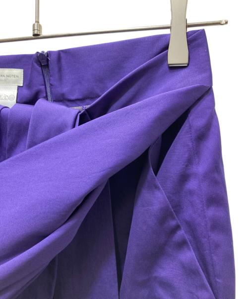 DRIES VAN NOTEN（ドリスヴァンノッテン）DRIES VAN NOTEN (ドリスヴァンノッテン) デザインスカート パープル サイズ:36の古着・服飾アイテム