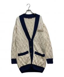 BALMAIN（バルマン）の古着「ケーブルニットカーディガン」｜アイボリー