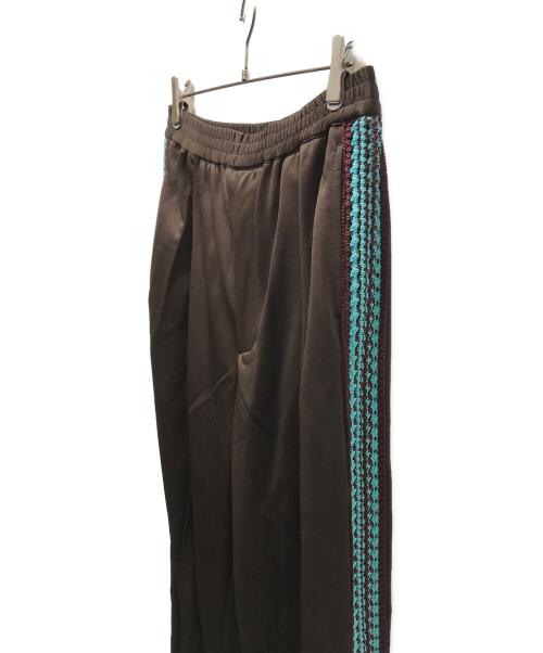 MAISON SPECIAL（メゾンスペシャル）MAISON SPECIAL Washed Nylon Side Line Prime-Wide Easy Pants(ウォッシュドナイロンサイドラインプライムワイドイージーパンツ)　11232461304 ブラウン サイズ:２の古着・服飾アイテム