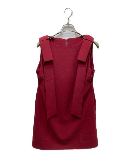 THE TOE（ザ・トゥー）THE TOE (ザ・トゥー) Arta Ribbon Onepiece(アルタ　リボン　ワンピース)　 レッド サイズ:Mの古着・服飾アイテム
