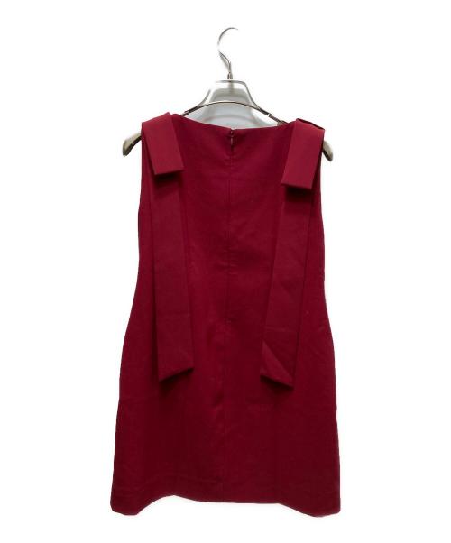 THE TOE（ザ・トゥー）THE TOE (ザ・トゥー) Arta Ribbon Onepiece(アルタ　リボン　ワンピース)　 レッド サイズ:Mの古着・服飾アイテム