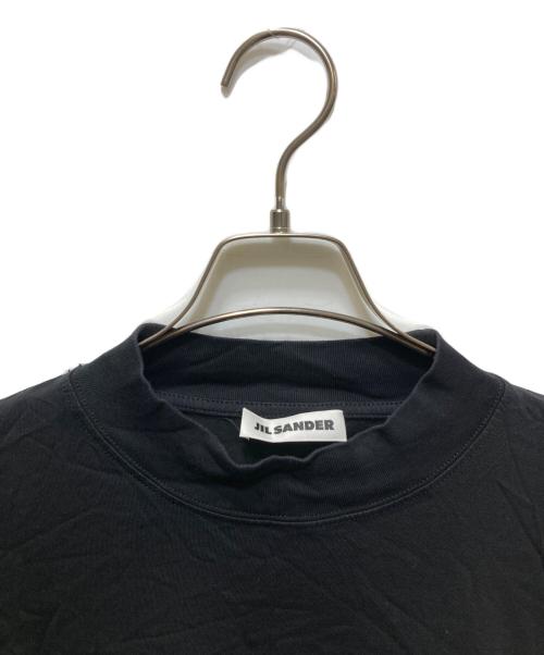 JIL SANDER（ジルサンダー）JIL SANDER (ジルサンダー) モックネックオーバーサイズTシャツ KK JM IM 0002 ブラック サイズ:Mの古着・服飾アイテム