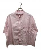 Hed Maynerヘド メイナー）の古着「H/S STAND COLLAR SHIRT (スタンドカラーシャツ）」｜ピンク