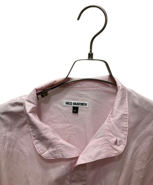 Hed Mayner（ヘド メイナー）Hed Mayner (ヘド メイナー) H/S STAND COLLAR SHIRT (スタンドカラーシャツ） ピンク サイズ:XSの古着・服飾アイテム