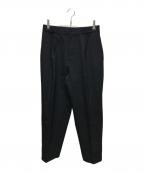 ATONエイトン）の古着「WOOL TROPICAL WIDE EASY PANTS （ウールトロピカルワイドイージーパンツ） PR AG IM 0203」｜ブラック