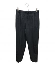 ATON（エイトン）の古着「WOOL TROPICAL TAPERED EASY PANTS（ウールトロピカルテーパードパンツ）」｜グレー