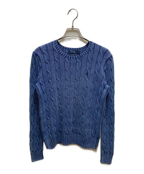 POLO RALPH LAUREN（ポロ・ラルフローレン）POLO RALPH LAUREN (ポロ・ラルフローレン) ケーブルニット ブルー サイズ:Mの古着・服飾アイテム