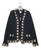 CHANELシャネル）の古着「カシミヤ オープンフロント カーディガン　P22557V01456」｜ネイビー