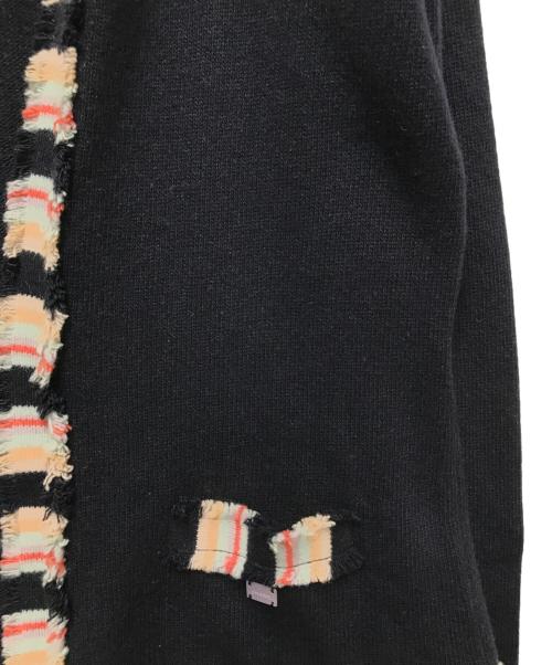 CHANEL（シャネル）CHANEL (シャネル) カシミヤ オープンフロント カーディガン　P22557V01456 ネイビー サイズ:42の古着・服飾アイテム