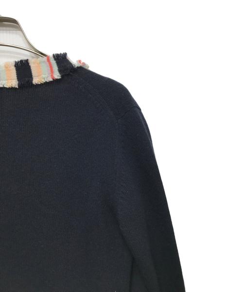CHANEL（シャネル）CHANEL (シャネル) カシミヤ オープンフロント カーディガン　P22557V01456 ネイビー サイズ:42の古着・服飾アイテム