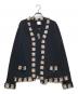 CHANEL（シャネル）の古着「カシミヤ オープンフロント カーディガン　P22557V01456」｜ネイビー