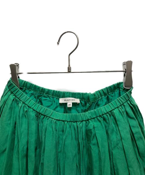 BLAMINK（ブラミンク）BLAMINK (ブラミンク) P SI PLEAT(ピーエスアイプリーツ) グリーン サイズ:36の古着・服飾アイテム