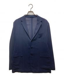 RALPH LAUREN Purple Label（ラルフ ローレン パープル レーベル）の古着「サマーウール3Bテーラードジャケット」｜ネイビー