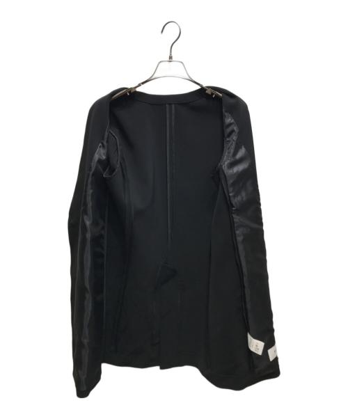 SOEJU（ソージュ）SOEJU (ソージュ) ストレッチファインロングノーカラージャケット ブラック サイズ:Lの古着・服飾アイテム