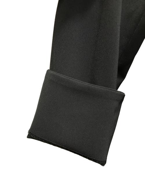 SOEJU（ソージュ）SOEJU (ソージュ) ストレッチファインロングノーカラージャケット ブラック サイズ:Lの古着・服飾アイテム