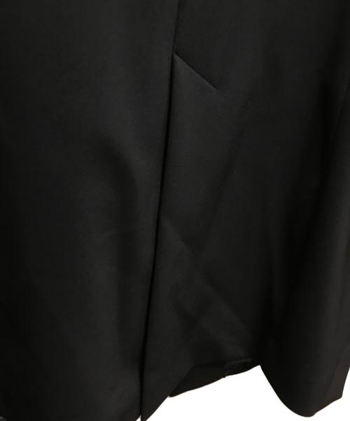 SOEJU（ソージュ）SOEJU (ソージュ) ストレッチファインロングノーカラージャケット ブラック サイズ:Lの古着・服飾アイテム