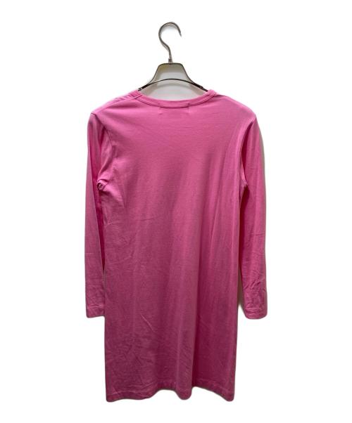 COMME des GARCONS GIRL（コムデギャルソンガール）COMME des GARCONS GIRL (コムデギャルソンガール) AD2020 ハートワッペンカットソーワンピース NY-T303 ピンク サイズ:Mの古着・服飾アイテム