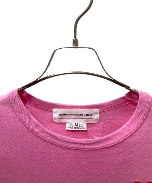 COMME des GARCONS GIRL（コムデギャルソンガール）COMME des GARCONS GIRL (コムデギャルソンガール) AD2020 ハートワッペンカットソーワンピース NY-T303 ピンク サイズ:Mの古着・服飾アイテム