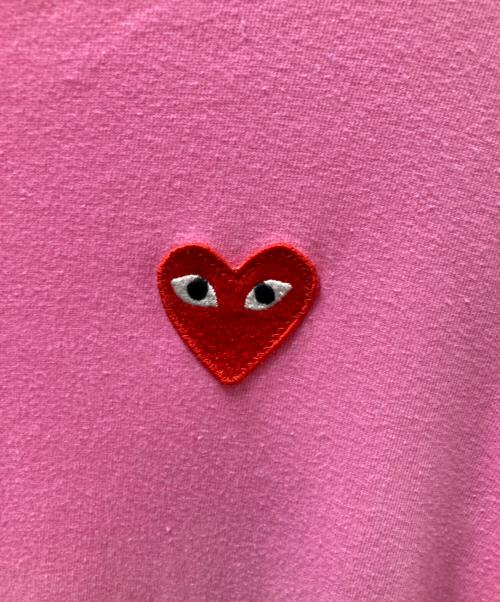 COMME des GARCONS GIRL（コムデギャルソンガール）COMME des GARCONS GIRL (コムデギャルソンガール) AD2020 ハートワッペンカットソーワンピース NY-T303 ピンク サイズ:Mの古着・服飾アイテム