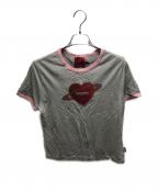 Heaven by Marc Jacobsヘブンバイマークジェイコブス）の古着「HEAT SENSITIVE BABY TEE（ハートセンシティブバイビーティー）　」｜グレー